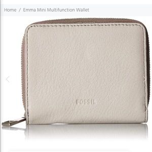 NWT Fossil- Emma Mini Mineral Gray Wallet.